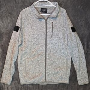 Grunt Style Men's Zip Up Sweater - Light Gray